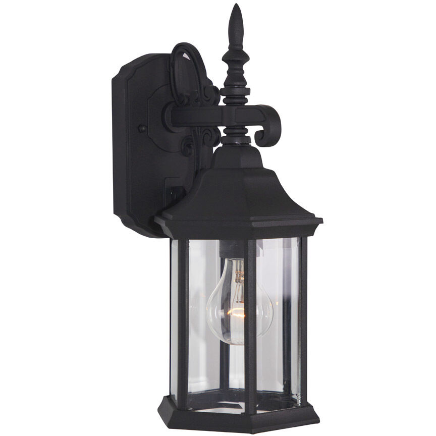 Devonshire 1 Light 14 inch Black Outdoor Wall Lantern